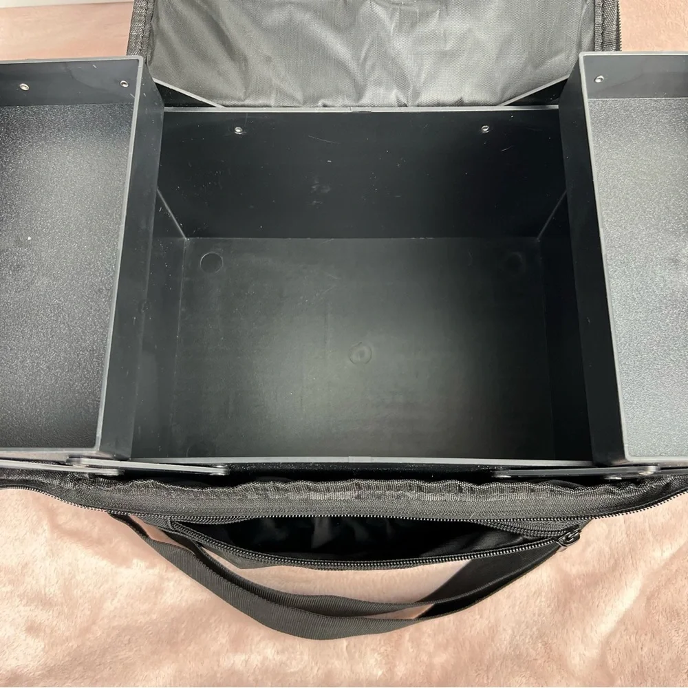 Large Cosmetic Organizer with Handle, Color: Black
